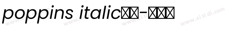 poppins italic字体字体转换
